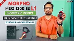 Morpho MSO 1300 E3 RD L1 Fingerprint device RD service Full Installation | हिंदी में