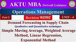13| operations management, operations management lecture, demand forecasting in supply chain, mba