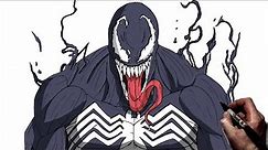 How To Draw Venom | Step By Step | Marvel
