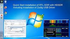 Quick Start RTL SDR with HDSDR Installation
