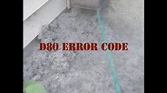 Dryer showing D80 error code