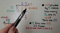6th Grade Math 5.1b, Dividing Whole Numbers, Using Long Division