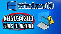 FIX KB5034203 Update Not Installing In Windows 10