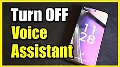 How to Turn Off Voice Assistant on Android 13 Phone (Talking Voice)