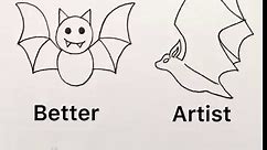 How to Draw a BAT - Basic vs Artist
