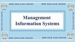Management Information System (MIS)| Information System| Data and Information- IT Skills in Business