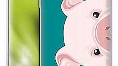 Head Case Designs Pig Peeking Animals Soft Gel Case Compatible with Samsung Galaxy S23 Ultra 5G