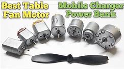 Best Fan Motor for Power bank & Mobile Charger, 5V dc Motor