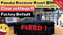 How To Reset Yamaha Av Receiver
