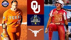 #1 Oklahoma vs Texas Highlights | WCWS Finals Game 2 | 2022 College Softball Highlights