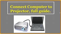 How to connect projector to a laptop| How to connect projector to a computer|Projector to PC connect