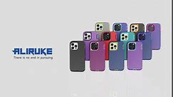 Aliruke for iPhone 13 Pro Max Case, with Screen Protector, Dust-Proof Port Cover, Full-Body Non-Slip Silicone Rubber Covered, Military Grade Drop-Proof Shockproof Phone Case, Green/Blue
