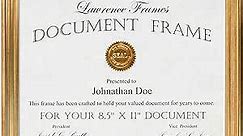 Lawrence Frames 536281 8.5x11 Sutter Burnished Gold Picture Frame
