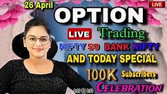 LIVE TRADING BANKNIFTY AND NIFTY50 || 26 APRIL || #thetradingfemme #nifty50 #banknifty #livetrading