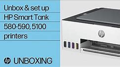 How to unbox & set up | HP Smart Tank 210, 580, 590, 5100 printers | HP Printers | HP Support