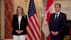 Melanie Joly, Canada’s new foreign minister, meets with US counterpart