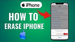 How To Erase A iphone! - Full Guide