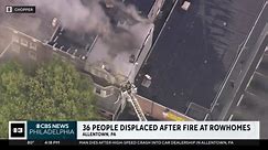 Over 30 people displaced after rowhome fire in Allentown, Pennsylvania