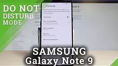 How to Enable Do Not Disturb on SAMSUNG Galaxy Note 9 - Mute Sounds / Allow Exceptions