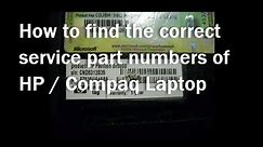 How to find HP motherboard part number