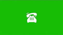 phone calling icon animation green screen video
