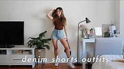 STYLING: HIGH WAISTED DENIM SHORTS | denim shorts outfit ideas