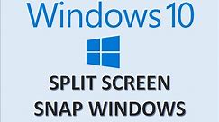 Windows 10 - Split Screen & Snap Assist - How to Use Multitasking Feature - Divide by Side Tutorial