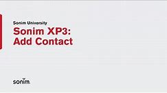 Sonim XP3 - Add Contact