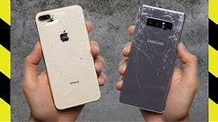 iPhone 8 Plus vs Galaxy Note 8 Drop Test!
