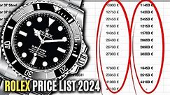 Top 10 Rolex Watches Price List 2024