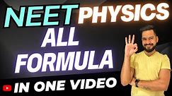 Complete Physics Formula Revision (Class 11 & 12) in One Shot | NEET 2023 Preparation | NEET Physics