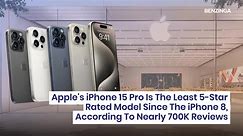 Apple's iPhone 15 Pro Is The Least 5-Star Rated Model Since The iPhone 8, According To Nearly 700K R