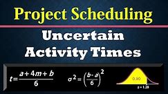 Project Scheduling 2 -Calculating variance and probabilities -PERT/CPM