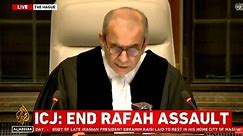 | By 13 votes to 2, the International Court of Justice orders Israel to halt its military offensive in Gaza.The moment Nawaf Salam, the head of the International Court of Justice, rendered a decision on South Africa's request to halt Israel's offensive in Rafah."Israel must immediately cease its military offensive or any other actions in the Rafah governorate that may endanger the Palestinian population in Gaza, potentially leading to their physical destruction, wholly or partially."Additionally