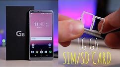 How to Insert SD Card + SIM Card to LG G6!