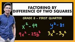 FACTORING SUM AND DIFFERENCE OF TWO SQUARES @MathTeacherGon