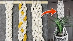 3 Useful Macrame Braids for Plant Hanger, Wall Hanger, Belt and more