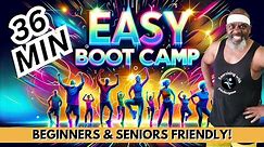 Easy Standing Low Impact Boot Camp Full Body Workout | 36 Min | Beginners and Senior Friendly.