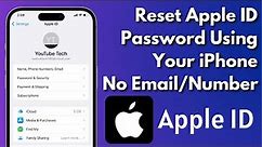 How To Reset Apple ID Password Using Your iPhone Without Email/Number