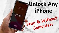 Unlock Any iPhone Without the Passcode Fast and Free 2022 | Bypass LockScreen Lifehack