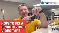 How to fix a VHS C video tape to digital @gotmemories