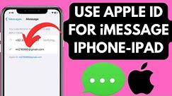 How To Use Apple ID For iMessage on iPhone || How To Enable Apple ID for iMessage