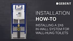 Installation How-To: Installing a Geberit system in a 2x6 wall