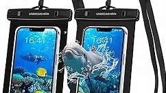 UNBREAKcable Waterproof Phone Pouch, IPX8 Waterproof Phone Case for iPhone 15 14 13 12 Pro Max XS 7 8 Plus SE Samsung Galaxy Cellphone Up to 7.0", Dry Bag Beach Essentials for Vacation - 2 Pack