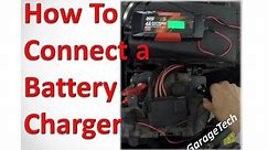 How to connect a car battery charger