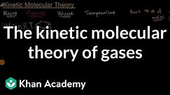The kinetic molecular theory of gases | AP Chemistry | Khan Academy