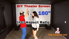 160” DIY Home Theater Screen Build!!! Under $200!!