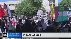 UCLA students hold "Walk Out for Palestine" rally