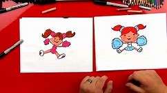 How To Draw A Cartoon Cheerleader - Art For Kids Hub -