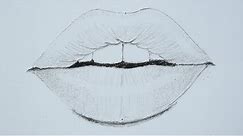 How to draw lips using pencil for beginners